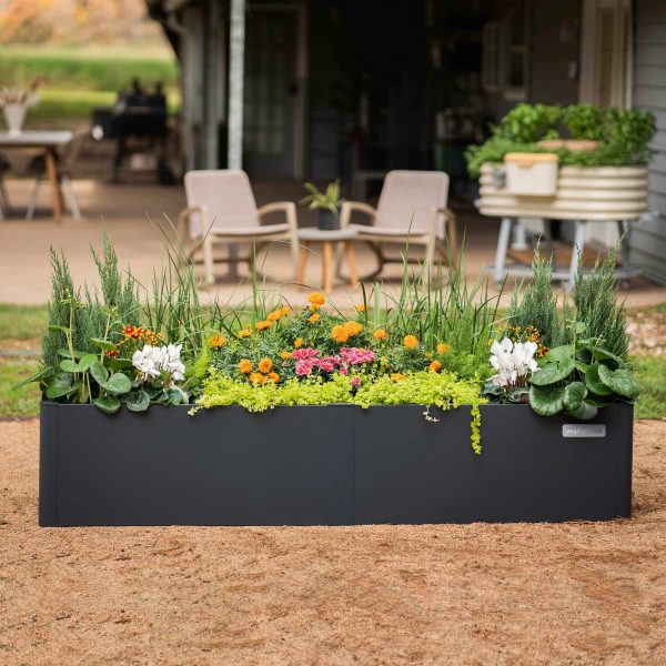 17" Tall Modern 27" x 83" Metal Raised Garden Bed - Image 9