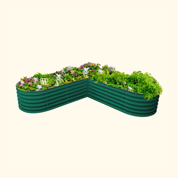 17" Tall L-Shaped Raised Garden Bed Kit - Large Size - Image 9