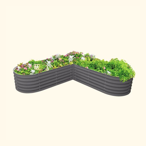 17" Tall L-Shaped Raised Garden Bed Kit - Large Size - Image 8