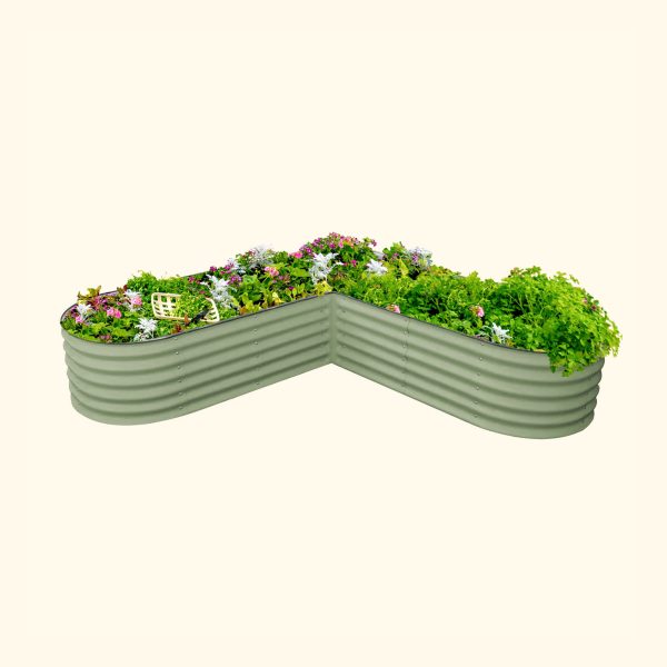 17" Tall L-Shaped Raised Garden Bed Kit - Large Size - Image 7