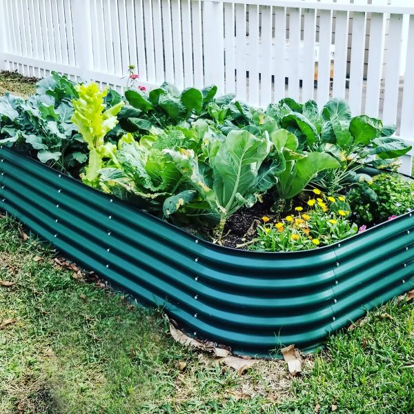 17" Tall 10 In 1 Jumbo Modular Metal Raised Garden Bed Kit - Image 8