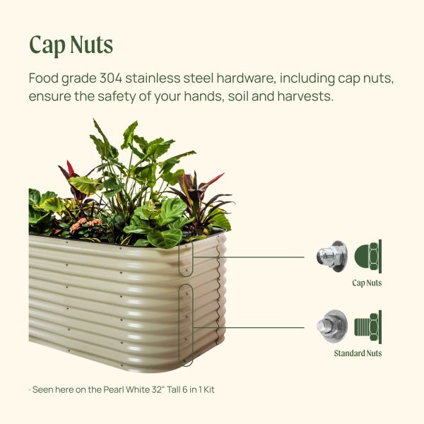 32" Extra Tall 42" Wide Round Metal Raised Garden Bed Kit - Image 6