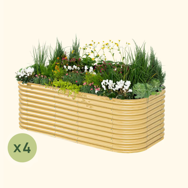 4-Pack 32" Extra Tall 10 In 1 Jumbo Modular Metal Raised Garden Bed Kit - Image 7