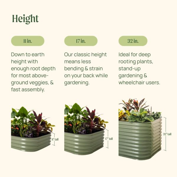 17" Tall U-Shaped Raised Garden Bed Kit - Large Size - Image 11