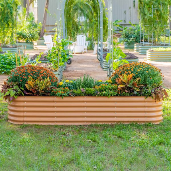 17" Tall 9 In 1 Large Modular Metal Raised Garden Bed Kit - Image 17