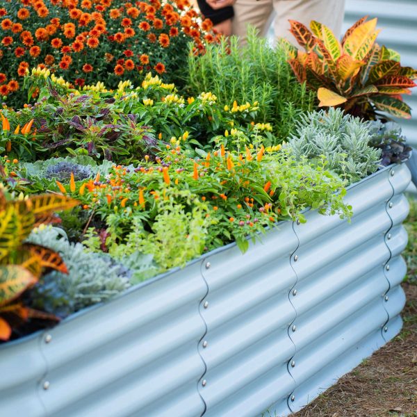 17" Tall 4 In 1 Small Modular Metal Raised Garden Bed Kit - Image 17