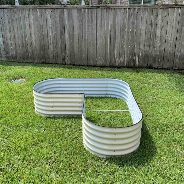17" Tall L-Shaped Raised Garden Bed Kit - Standard Size - Image 2