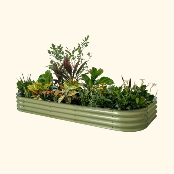 11" Tall 10 In 1 Jumbo Modular Metal Raised Garden Bed Kit - Image 2