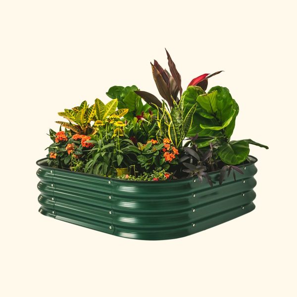 11" Tall 4 In 1 Small Modular Metal Raised Garden Bed Kit - Image 5