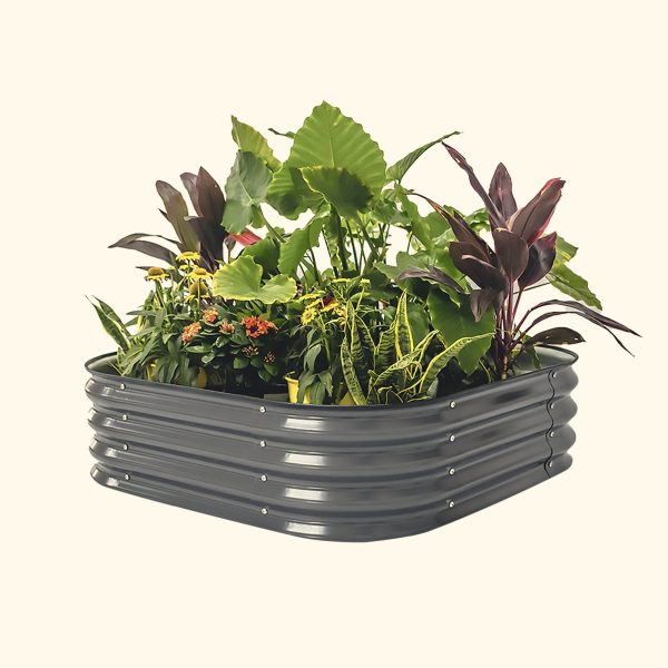 11" Tall 4 In 1 Small Modular Metal Raised Garden Bed Kit - Image 2