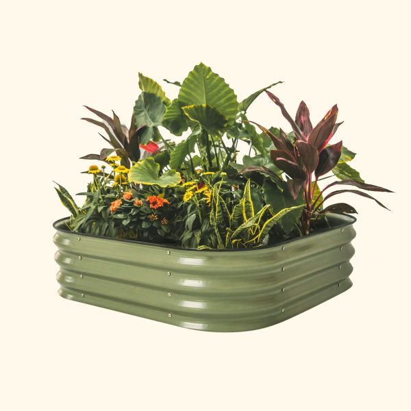 11" Tall 4 In 1 Small Modular Metal Raised Garden Bed Kit - Image 3