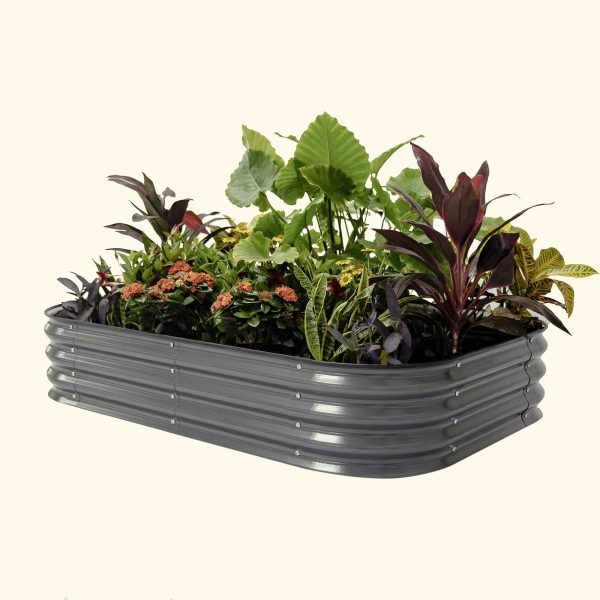 11" Tall 6 In 1 Medium Modular Metal Raised Garden Bed Kit - Image 3