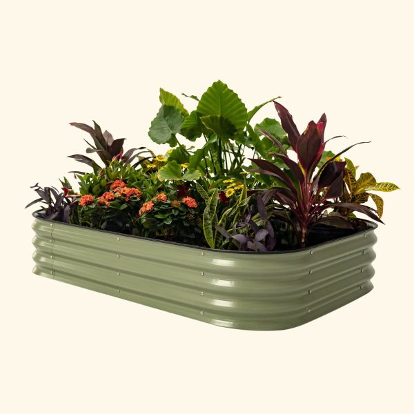 11" Tall 6 In 1 Medium Modular Metal Raised Garden Bed Kit - Image 2