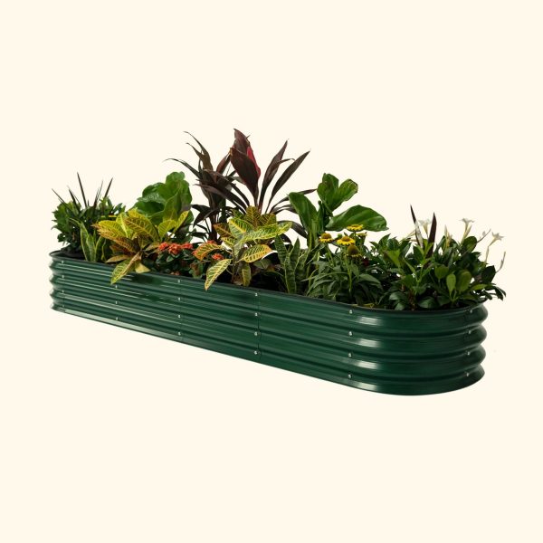11" Tall 9 In 1 Large Modular Metal Raised Garden Bed Kit - Image 2
