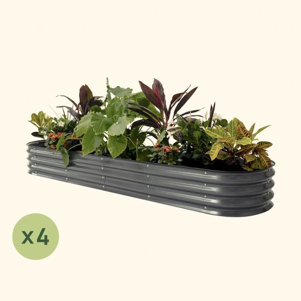 4-Pack 11" Tall 9 In 1 Large Modular Metal Raised Garden Bed Kit - Image 2