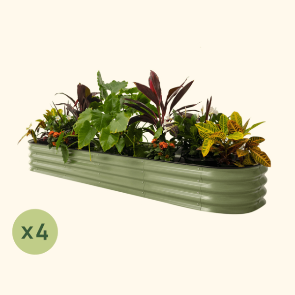 4-Pack 11" Tall 9 In 1 Large Modular Metal Raised Garden Bed Kit - Image 3