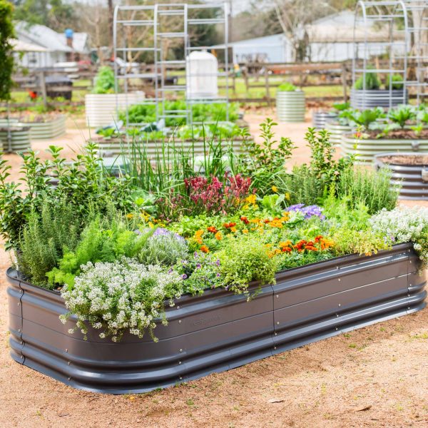 17" Tall 10 In 1 Jumbo Novel Modular Metal Raised Garden Bed Kit - Image 9
