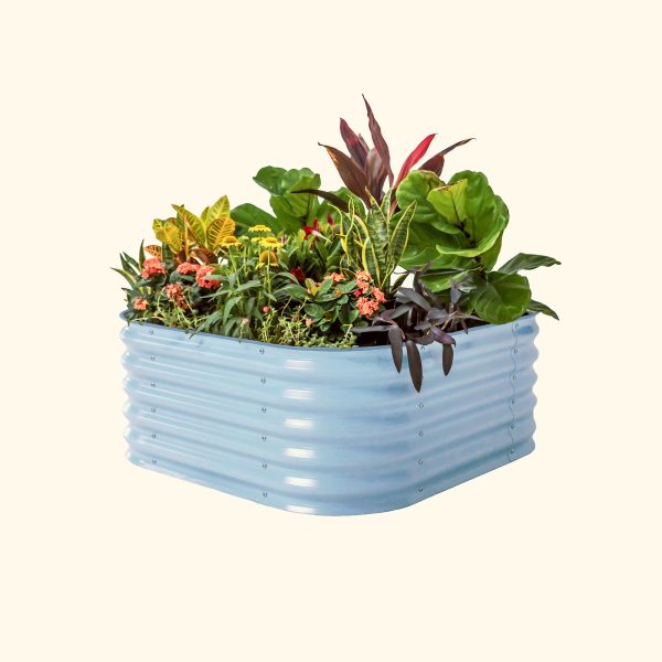 17" Tall 4 In 1 Small Modular Metal Raised Garden Bed Kit - Image 13