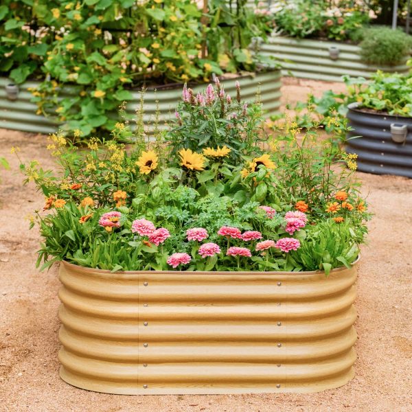 17" Tall 4 In 1 Small Modular Metal Raised Garden Bed Kit - Image 21