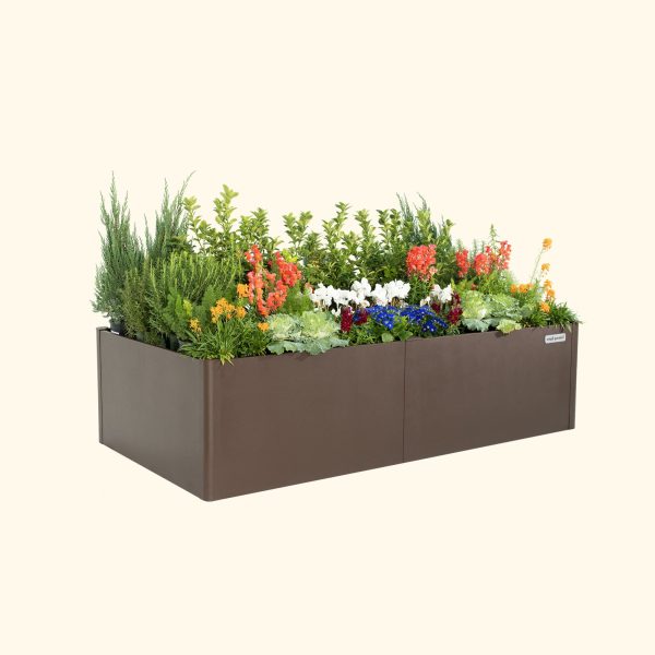 17" Tall Modern 42" x 83" Metal Raised Garden Bed - Image 14