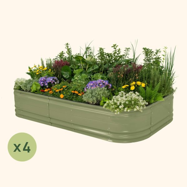 4-Pack 17" Tall 10 In 1 Jumbo Novel Modular Metal Raised Garden Bed Kit - Image 3