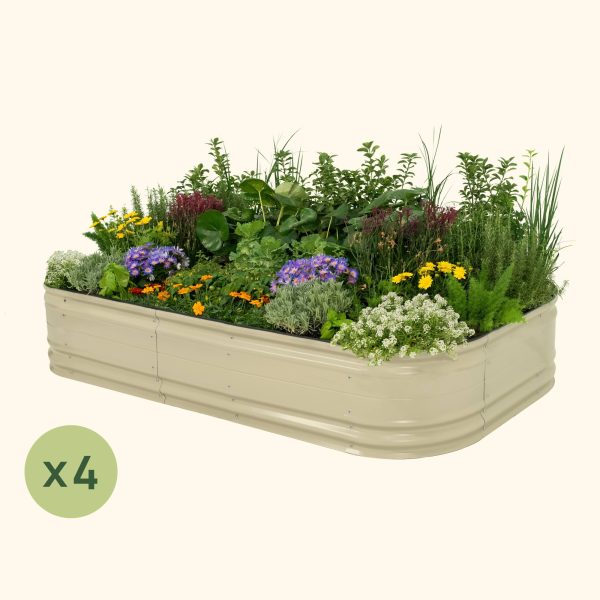 4-Pack 17" Tall 10 In 1 Jumbo Novel Modular Metal Raised Garden Bed Kit - Image 4