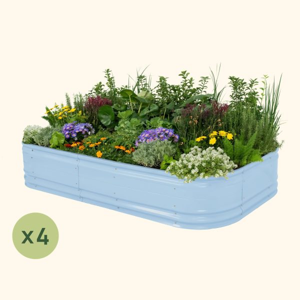 4-Pack 17" Tall 10 In 1 Jumbo Novel Modular Metal Raised Garden Bed Kit - Image 5