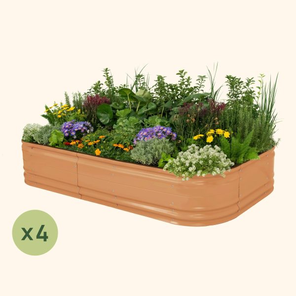 4-Pack 17" Tall 10 In 1 Jumbo Novel Modular Metal Raised Garden Bed Kit - Image 6