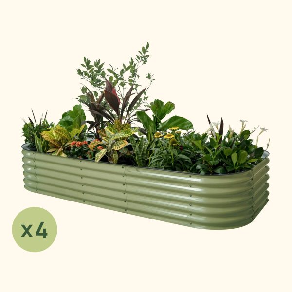 4-Pack 17" Tall 10 In 1 Jumbo Modular Metal Raised Garden Bed Kit - Image 6