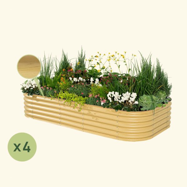 4-Pack 17" Tall 10 In 1 Jumbo Modular Metal Raised Garden Bed Kit - Image 7