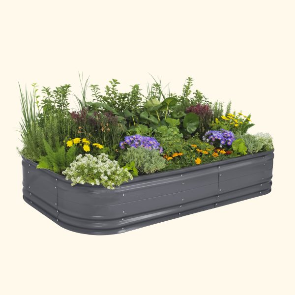 17" Tall 10 In 1 Jumbo Novel Modular Metal Raised Garden Bed Kit - Image 3