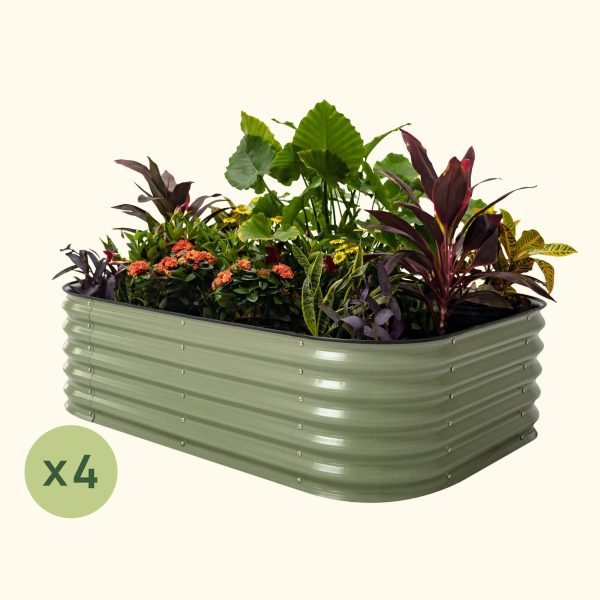 4-Pack 17" Tall 6 In 1 Medium Modular Metal Raised Garden Bed Kit - Image 3