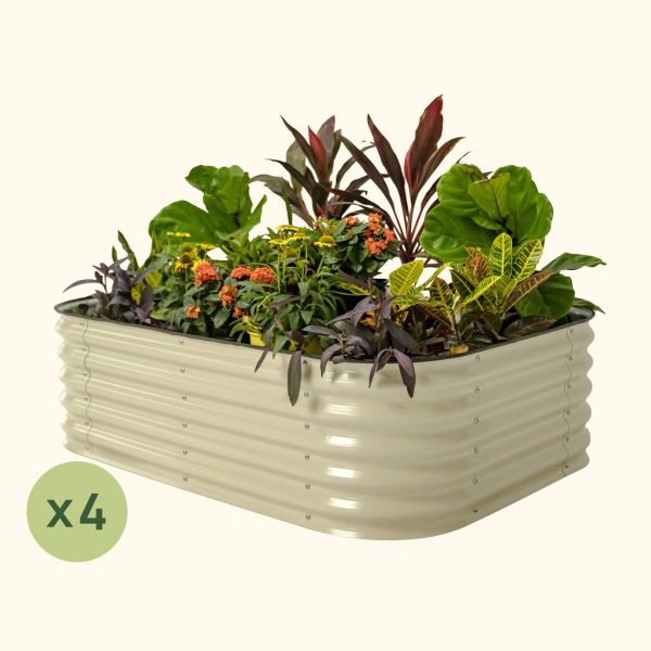 4-Pack 17" Tall 6 In 1 Medium Modular Metal Raised Garden Bed Kit - Image 4