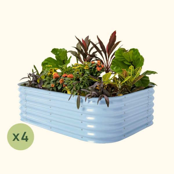 4-Pack 17" Tall 6 In 1 Medium Modular Metal Raised Garden Bed Kit - Image 5