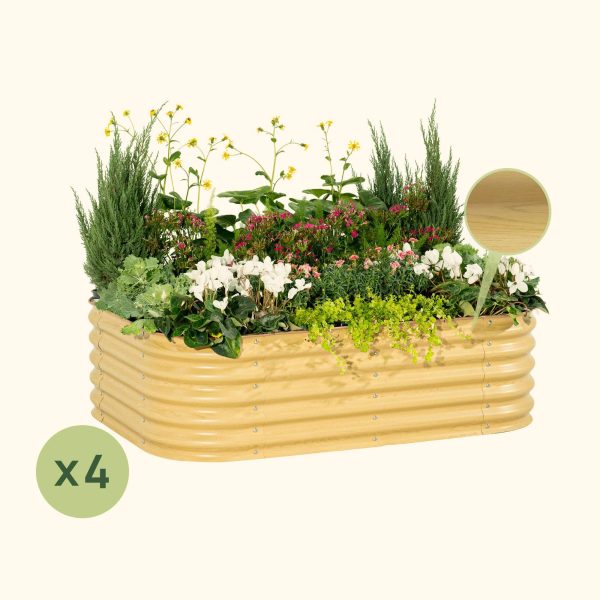 4-Pack 17" Tall 6 In 1 Medium Modular Metal Raised Garden Bed Kit - Image 6