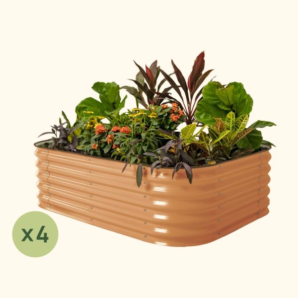 4-Pack 17" Tall 6 In 1 Medium Modular Metal Raised Garden Bed Kit - Image 7