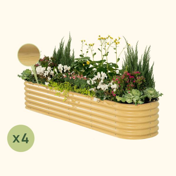 4-Pack 17" Tall 9 In 1 Large Modular Metal Raised Garden Bed Kit - Image 2