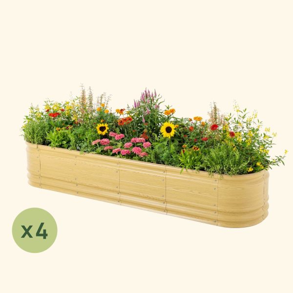 4-Pack 17" Tall 9 In 1 Large Novel Modular Metal Raised Garden Bed Kit - Image 5