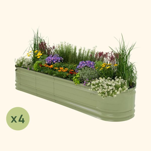 4-Pack 17" Tall 9 In 1 Large Novel Modular Metal Raised Garden Bed Kit - Image 2