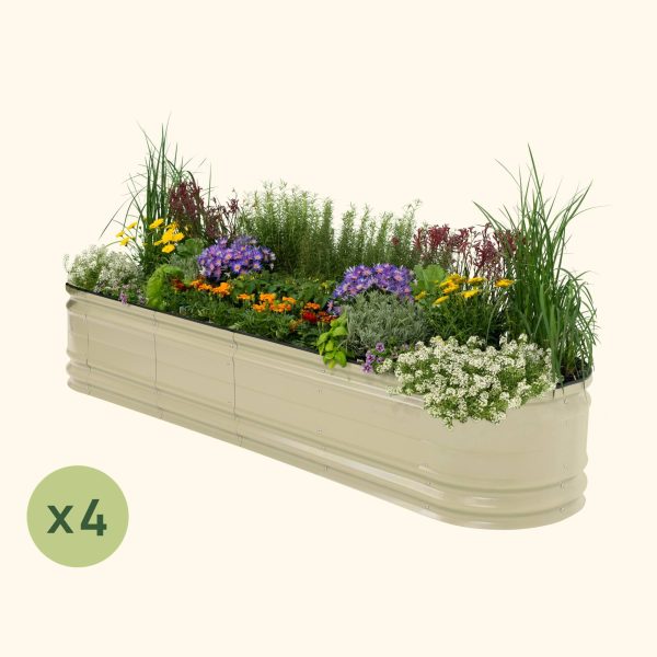 4-Pack 17" Tall 9 In 1 Large Novel Modular Metal Raised Garden Bed Kit - Image 3