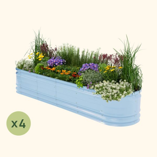 4-Pack 17" Tall 9 In 1 Large Novel Modular Metal Raised Garden Bed Kit - Image 4