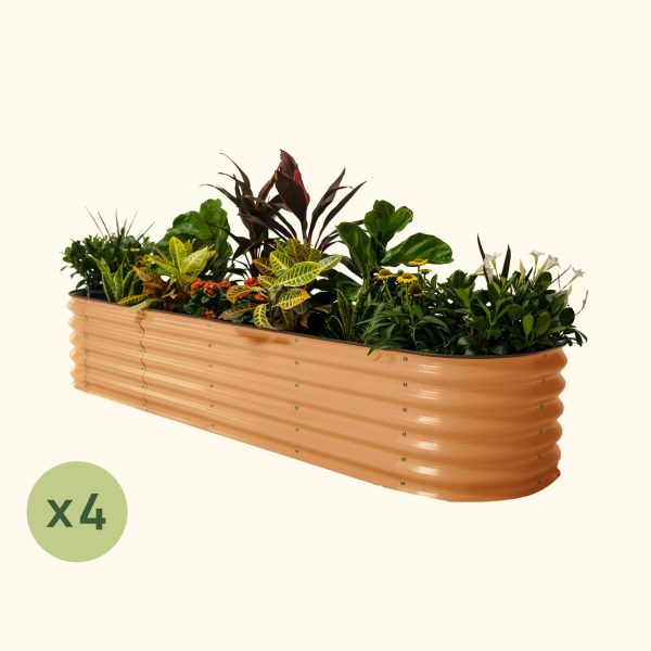 4-Pack 17" Tall 9 In 1 Large Modular Metal Raised Garden Bed Kit - Image 3