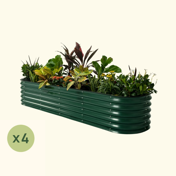 4-Pack 17" Tall 9 In 1 Large Modular Metal Raised Garden Bed Kit - Image 4