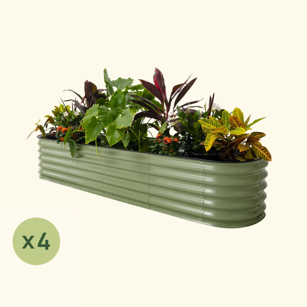 4-Pack 17" Tall 9 In 1 Large Modular Metal Raised Garden Bed Kit - Image 5