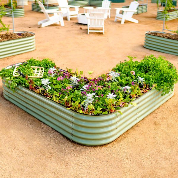 17" Tall L-Shaped Raised Garden Bed Kit - Large Size - Image 2