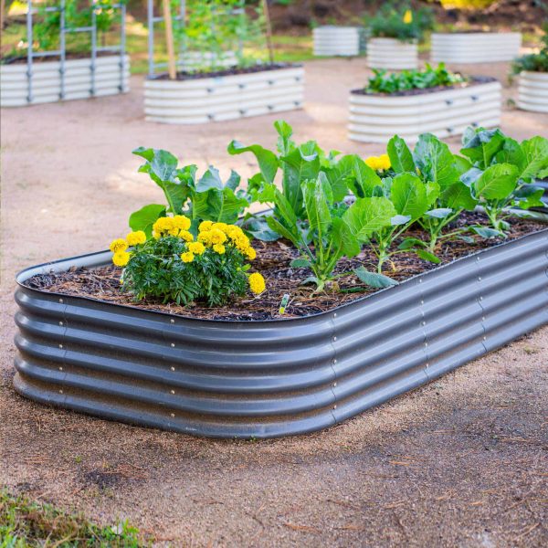 17" Tall 10 In 1 Jumbo Modular Metal Raised Garden Bed Kit - Image 3