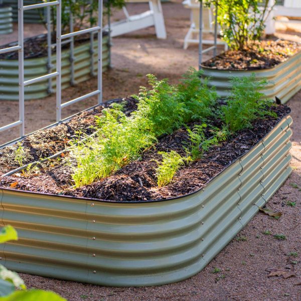17" Tall 10 In 1 Jumbo Modular Metal Raised Garden Bed Kit - Image 4