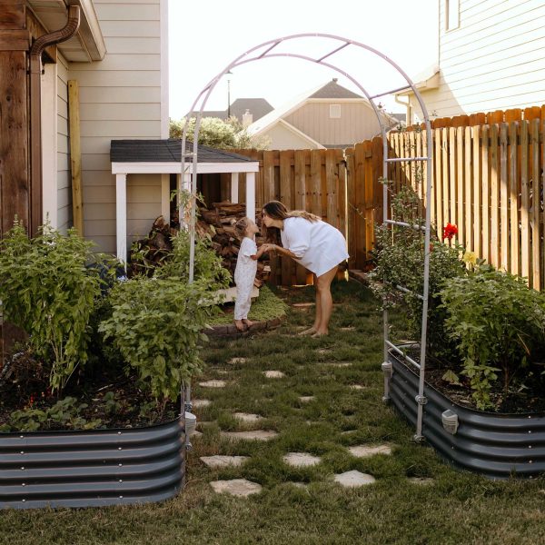 17" Tall 9 In 1 Large Modular Metal Raised Garden Bed Kit - Image 2