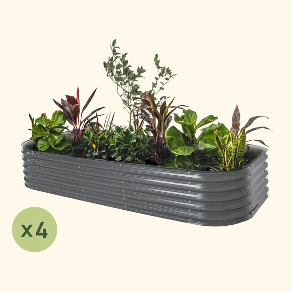 4-Pack 17" Tall 10 In 1 Jumbo Modular Metal Raised Garden Bed Kit - Image 2