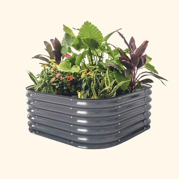17" Tall 4 In 1 Small Modular Metal Raised Garden Bed Kit - Image 10